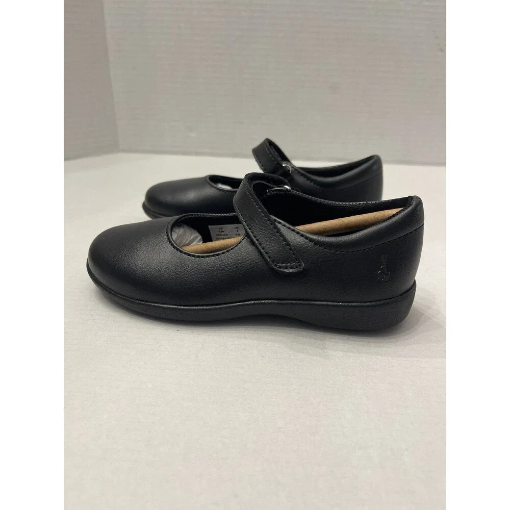 Hush Puppies Kids Lexi Shoes Black Leather Size 9.5 New In Box